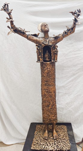 Adam Kuba Matejkowski_święty franciszek_braz patynowany_101 cm_galeria sztuki Bellotto Warszawa.jpg