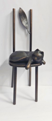 krzysztof Kizlich_rzezba_małe formy rzezbiarskie z brazu_koty_zwierzeta_galeria sztuki Bellotto Warszawa.jpg