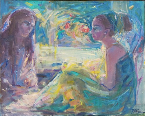 Jadwiga Maria Jarosiewicz_scena z pracowni_65 x 81 cm_2009 r_galeria sztuki Bellotto Warszawa.jpg