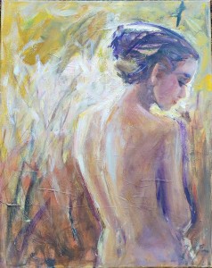 JADWIGA MARIA JAROSIEWICZ / OBRAZ / ŁĄKA  JESIENNA (AKT )