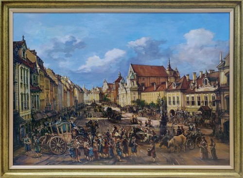 Andrzej Orliński_krakowskie przedmieście według Canaletta w Warszawie _widoki z warszawy_galeria sztuki Bellotto Warszawa.jpg