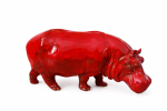 RYSZARD WICHTOWSKI / CERAMIKA / CZERWONY HIPOPOTAM