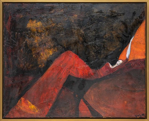 Dzierwa Łapot Kinga_Złotowłosa_olej na płótnie_70 x 100 cm_2024 r_galeria sztuki Bellotto Warszawa.jpeg