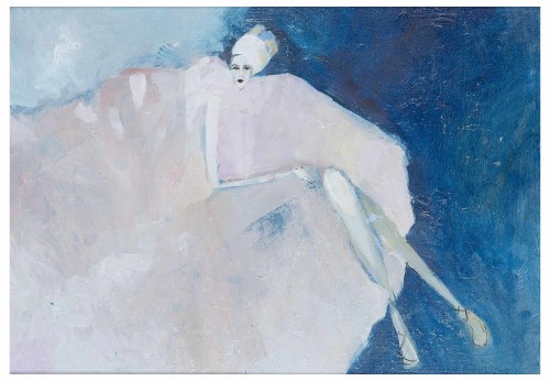 Dzierwa Łapot Kinga_Tancerka_olej na płótnie_50 x 70 cm_2025 r_galeria sztuki Bellotto Warszawa.jpeg