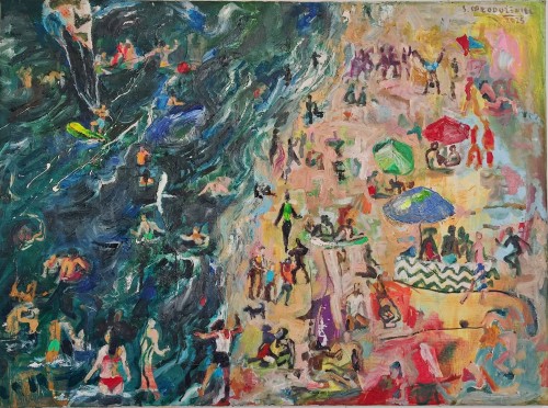 Stanisław Młodożeniec_Plaża_81 x 100 cm_2025 rok_galeria sztuki Bellotto Warszawa.jpg