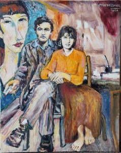 STANISŁAW MŁODOŻENIEC / OBRAZ /  MODIGLIANI I JEANNE
