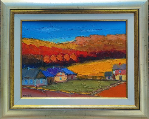 Krzysztof Raczynski Krzyr_Kazimierz podwórko_18x 24 cm_2025 _pejzaż polski_galeria sztuki Bellotto Warszawa.jpg