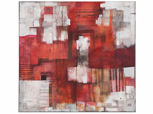 Anna Kandler_Pole truskawkowe_abstrakcja_80 x 80 cm_2026 r_galeria Sztuki Bellotto Warszawa.png