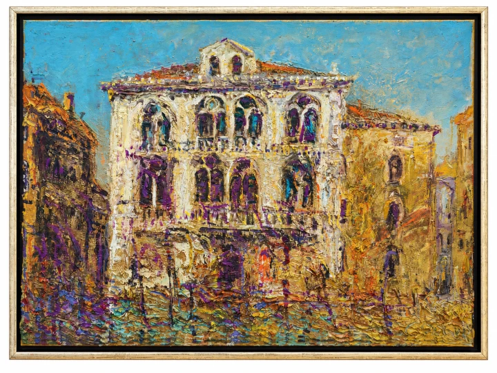 Grzegorz Ratajczyk _cykl pałace  Wenecji_72,5x 100 cm _2013 r_widoki weneckie_Włochy_galeria sztuki Bellotto Warszawa.png