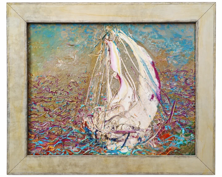 Grzegorz Ratajczyk _Nad ranem w sztormie ......_50x 60 cm _2017 r_widoki weneckie_Chorwacja_galeria sztuki Bellotto Warszawa.png