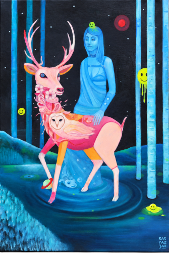 Jan Michał Raspazjan_Jeleń_100 x 70 cm_2026 rok_galeria sztuiki Bellotto Warszawa.png