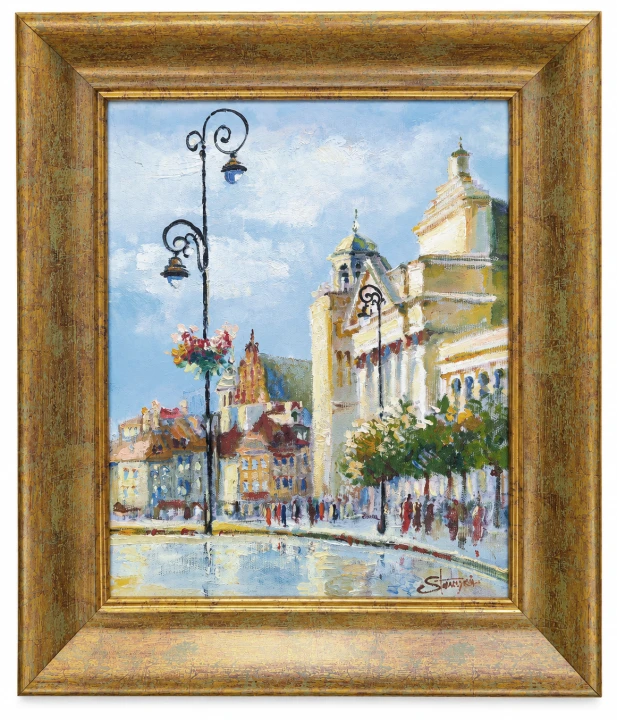 Magdalena Starzycka_Plac Zamkowy z widokiem na św. Anne _widoki warszawskie_galeria sztuki Bellotto Warszawa.png