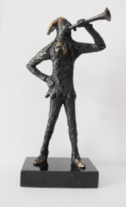 JACEK CHOLEWA / RZEŹBA / BŁAZEN Z TRĄBKĄ